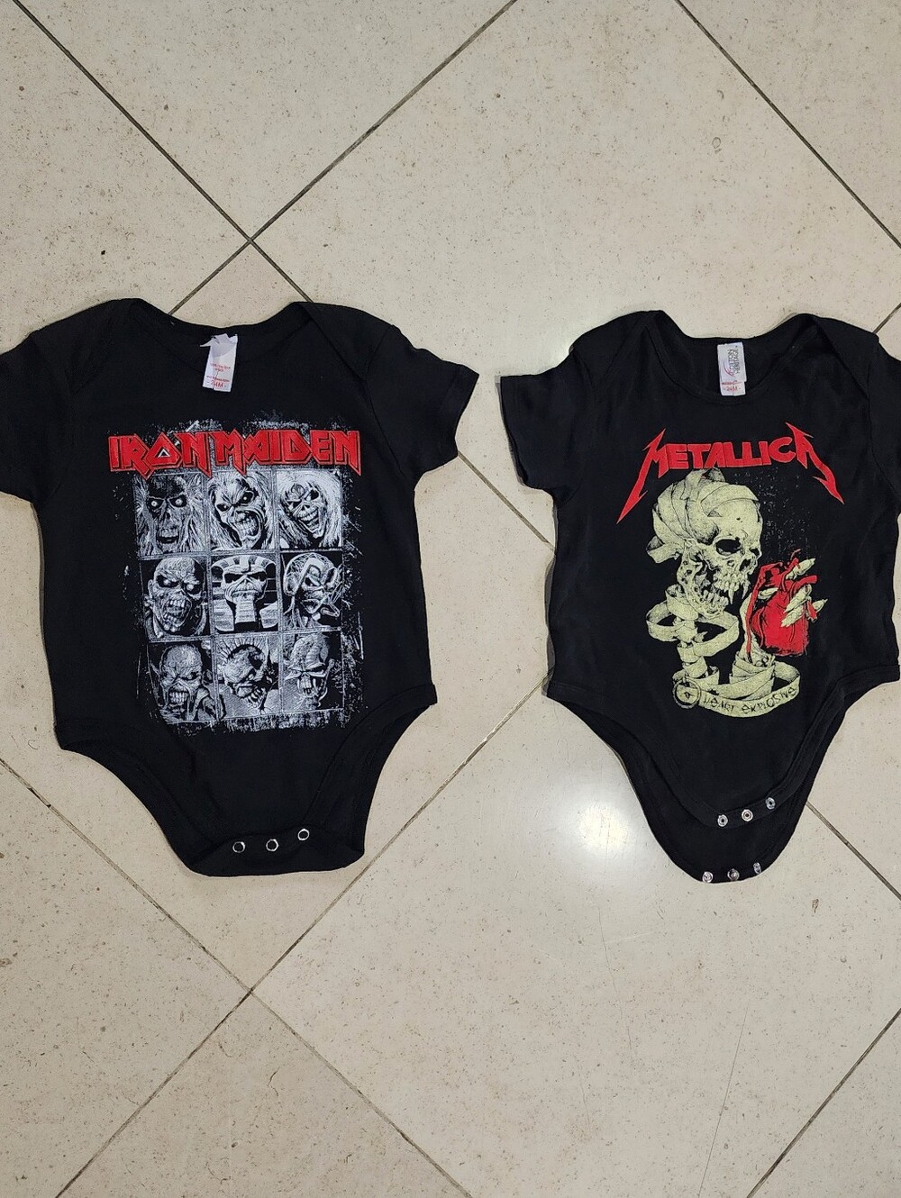 Baby Heavy Metal One Piece Size 24 Months Metallica Iron Maiden